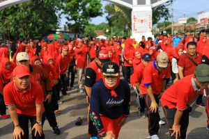 Warga Tulang Bawang antusias ikuti Jalan sehat dan senam bersama peringati Hari Ibu