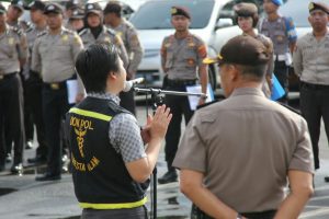 Polresta Bandar Lampung Sosialisasikan Pencegahan Virus Corona