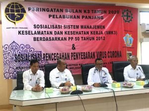 KSOP Kelas I Panjang menyelenggarakan Workshop tentang Sistem Manajemen Keselamatan dan Kesehatan Kerja (SMK3) serta Pencegahan dan Penanggulangan Penyebaran Virus Corona