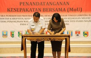 Gubernur dan Kepala Daerah Kab/Kota se-Lampung Tandatangani MoU dengan Kejaksaan
