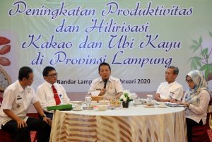 Perkuat Lampung Sebagai Lokomotif Pertanian Nasional, Gubernur Arinal Lakukan Hilirisasi Produk Kakao dan Ubi Kayu