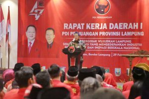 Hadiri Rakerda I PDIP, Gubernur Arinal Berharap Ditingkatkannya Sinergi Membangun Lampung