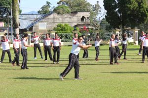 Jaga Kebugaran, Seluruh Jajaran Anggota Polres Lampung Barat Melaksanakan Senam Aerobic Bersama
