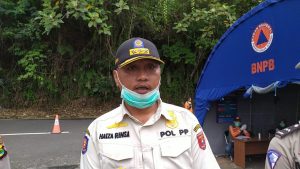 Kasat Pol PP Lambar memantau di Posko-posko Perbatasan