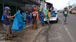 Penyemprotan Disfektan yang ke-3 dipekon Pura Laksana Kecamatan Way tenong Kabupaten Lampung Barat