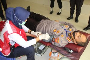 Polresta Bandar Lampung mengadakan kegiatan Donor Darah