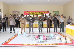 Polres Lampung Barat Menggelar Tactical Floor Game Sispam Kota Antisipasi Dampak PSBB