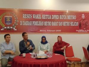 Wakil Ketua I DPRD Kota Metro Anna Morinda Gelar Reses serap Aspirasi Masyarakat
