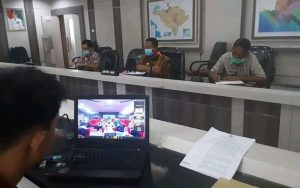 Refocusing Anggaran Penanganan Covid-19, Sekda Lambar Vidcon dengan Sekjen Kemendagri