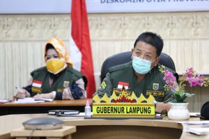 Gubernur Arinal Lakukan Koordinasi Bersama Kabupaten/Kota se- Provinsi Lampung Pasca Ditetapkannya Bandarlampung sebagai Zona Merah Covid-19 oleh Kemenkes