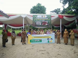 Ringankan beban masyarakat terdampak Covid 19 Dinas Ketahanan pangan, Tanaman Pangan dan Holtikultura menggelar Pasar Murah