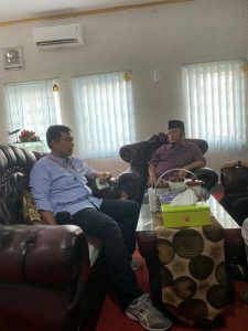 Bakal calon walikota Bandar Lampung Rycko Menoza SZP bersilaturahmi dengan mantan bupati Lampung Selatan, Zainudin Hasan