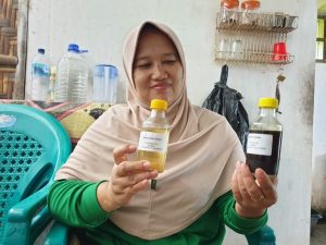 Desa Harapan Jaya memiliki usaha Penyulingan tradisional dengan enam jenis minyak khas Desa