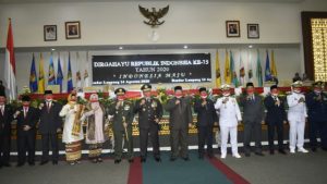 Gubernur Arinal Hadiri Rapat Paripurna Istimewa DPRD Lampung dalam Rangka Peringati Hut RI ke 75