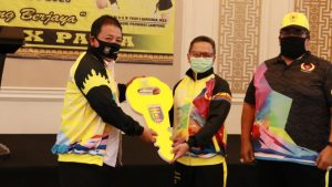 Gubernur Lampung Arinal Djunaidi melakukan Pencanangan Atlet Lampung yang akan mengikuti PON XX di Papua pada Oktober 2021 mendatang