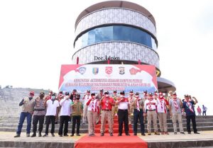 Gubernur Arinal Apresiasi Pelaksanaan Bakti Sosial dan Pawai Jelajah Lampung Peduli dalam Rangka HUT RI ke-75 yang Diinisiasi Polda Lampung