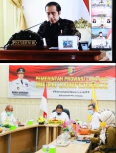 Gubernur Lampung, Arinal Djunaidi, mengikuti Pengarahan Presiden RI Joko Widodo Terkait Menghadapi Pandemi Covid-19 dan Pemulihan Ekonomi Nasional (Virtual Meeting),