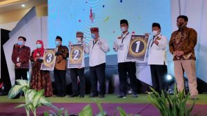 KPU Kota Bandarlampung tetapkan no urut 1 pasang Rycko-Jos no 2. Yusuf Kohar-Tulus Purnomo, no 3. Pasangan Eva Dwiana- Dedy Amrulllah