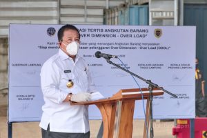 Gubernur Arinal Bersama Kapolda dan Irjen Kemenhub Deklarasi Tertib Angkutan Barang “Zero Over Dimension-Over Load”