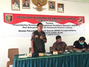 Ketua DPRD Provinsi Lampung Mingrum Gumay Gelar Sosperda Nomor 9 Tahun 2016