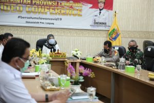 Pemprov Lampung Ikuti Rakor Pelaksanaan Omnibus Law Bersama Menkopolhukan dan Menko Perekonomian, Manfaat UU Cipta Kerja Dibahas secara Detail