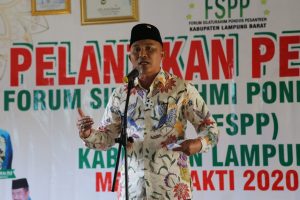 Bupati Parosil Mabsus Hadiri Pelantikan Pengurus Forum Silaturahmi Pondok Pesantren FSPP Lampung Barat.