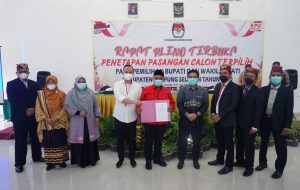 KPU Tetapkan Nanang – Pandu Bupati Wakil Bupati Terpilih