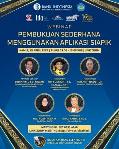 BI Gelar Webinar, Pembukuan Sederhana melalui Aplikasi SIAPIK