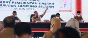 Bupati Nanang Gelar Rakor sikapi Zona Orange dan kondisi arus mudik di Lamsel