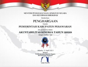 Pemkab Pesawaran mendapatkan penghargaan dari Kemenpan RB