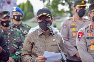 Ketua DPRD Lampung Mingrum Gumay Hadiri gelar pasukan Operasi Ketupat Krakatau 2021.