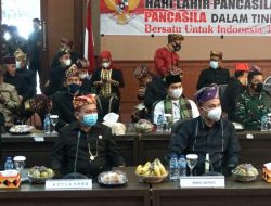 Wakil Bupati Lampung Selatan, mengikuti Upacara Peringatan Hari Lahir Pancasila melalui zoom meeting dengan Presiden Joko Widodo