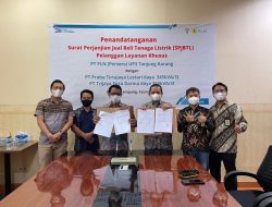 Dua Perusahaan Air Minum Kemasan Di Lampung Teken SPJBTL, PLN Hadirkan Layanan Premium