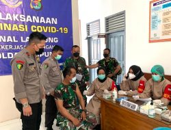 Dihari ke-12 Polda Lampung Vaksinasi Covid-19 ke Lanal