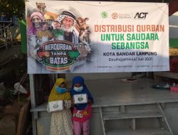 PT. Pertamina (Persero) Integrated Terminal Panjang Gandeng ACT Bandar Lampung Salurkan Daging Qurban