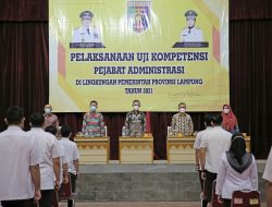 Uji Kompetensi Pejabat Administrasi di Lingkungan Pemprov Lampung, Gubernur Arinal Minta ASN Jaga Amanah dan Terus Tingkatkan Kompetensi