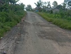Pekerjaan tambal sulam asal jadi di jalan sekincau waspada Lambar