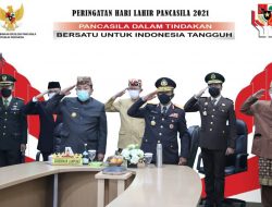 Gubernur Arinal Ikuti Upacara Peringatan Hari Lahir Pancasila Tahun 2021 yang dipimpin Presiden Joko Widodo dari Istana Bogor