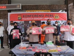 Polresta Bandar Lampung Tangkap 2 Pengedar Narkoba dan Sita 1 Kg Sabu