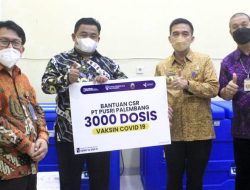 Pemkab Lampung Selatan Terima 3.000 Dosis Vaksin Sinopharm dari PT  Pusri Palembang
