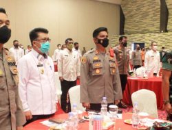 Sekda Thamrin dan Forkopimda Kabupaten Lampung Selatan Hadiri Rakor Lintas Sektoral Dalam Rangka Kesiapan Pengamanan Nataru Tahun 2021