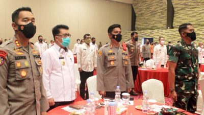 Sekda Thamrin dan Forkopimda Kabupaten Lampung Selatan Hadiri Rakor Lintas Sektoral Dalam Rangka Kesiapan Pengamanan Nataru Tahun 2021