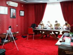 Bupati Nanang Ermanto Ikuti Rakor Evaluasi Penyerapan Anggaran Daerah Tahun 2021 Oleh Kemendagri