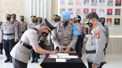 Kapolresta Bandar Lampung Pimpin Sertijab Kapolsek Tanjung Senang