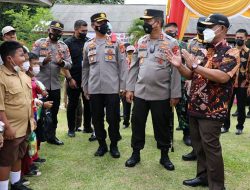 Kapolri Pantau Vaksinasi Anak Usia 6-11 di SDN 2 Galih Lunik Tanjung Bintang Via Zoom