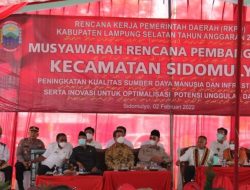 Pemkab Lampung Selatan Kucurkan Anggaran Pembangunan Rp.29 Miliar Pada Musrenbang Kecamatan Sidomulyo