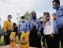 Wagub Chusnunia Tinjau Operasi Pasar Minyak Goreng di Pasar Sidowaras, Bumi Ratu Nuban Kabupaten Lampung Tengah