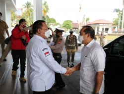 Menteri Perdagangan RI, Kunjungi Pasar, pastikan ketersediaan minyak goreng di pasar dan ketersediaan bahan baku Crude Palm Oil (CPO) di Provinsi Lampung