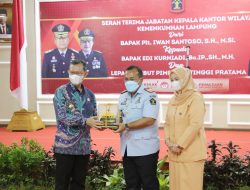 Sekdaprov Fahrizal Darminto Hadiri Sertijab Kepala Kantor Wilayah Kemenkumham Lampung