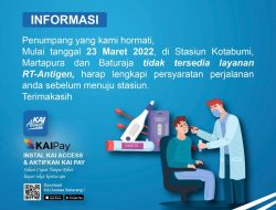 Divre IV Hanya menyediakan Pelayanan Rapid Test Antigen di Stasiun Tanjungkarang